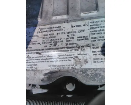 MACK MP7 EPA 10 (D11) ENGINE ASSEMBLY