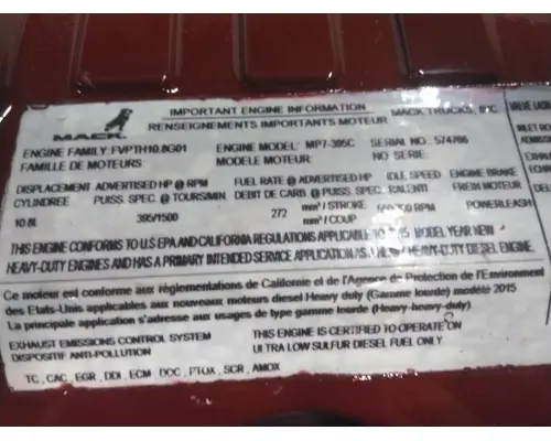 MACK MP7 EPA 13 (D11) ENGINE ASSEMBLY