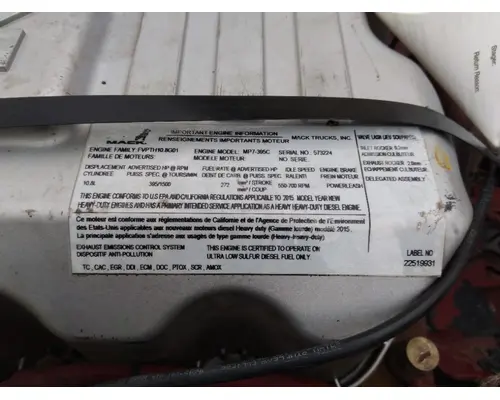 MACK MP7 EPA 13 (D11) ENGINE ASSEMBLY