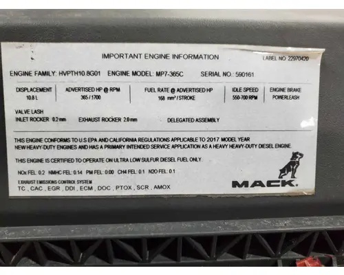 MACK MP7 Engine Assembly