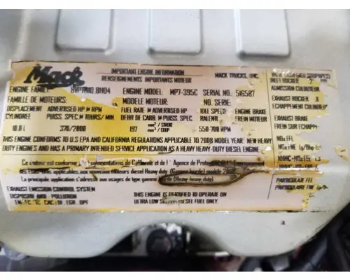 MACK MP7 Engine Assembly