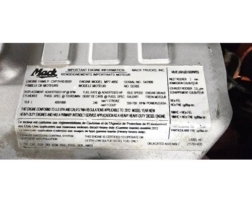 MACK MP7 Engine Assembly