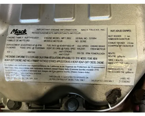 MACK MP7 Engine Assembly