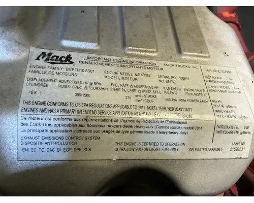 MACK MP7 Engine Assembly