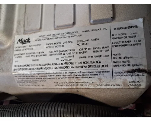 MACK MP7 Engine Assembly