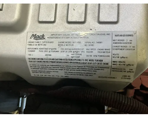 MACK MP7 Engine Assembly