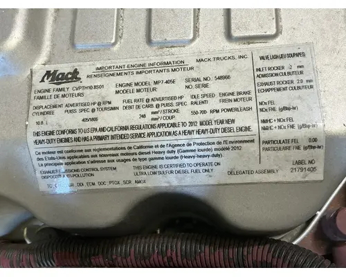 MACK MP7 Engine Assembly