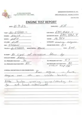 MACK MP7 Engine Assembly