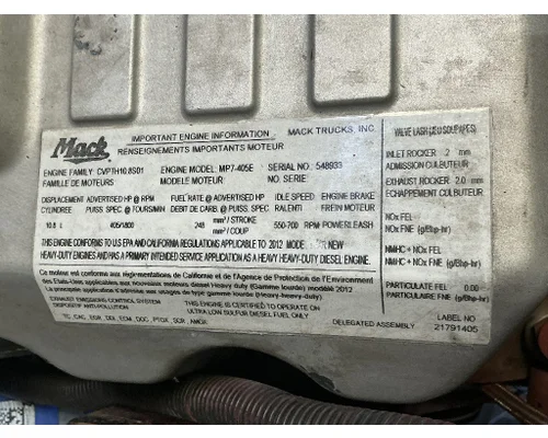 MACK MP7 Engine Assembly