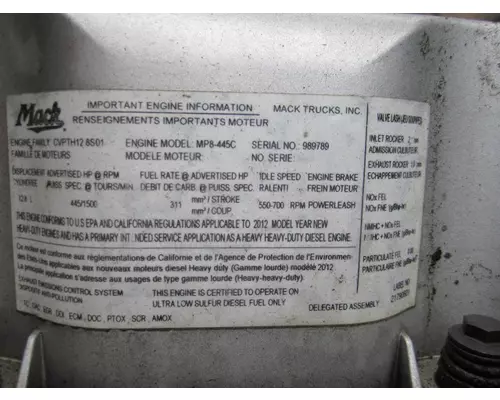 MACK MP8 EPA 10 (D13) ENGINE ASSEMBLY
