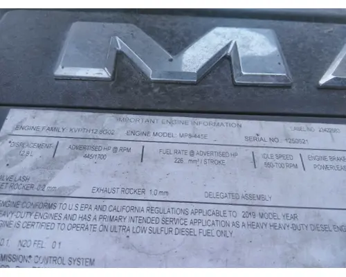 MACK MP8 EPA 17 (D13) ENGINE ASSEMBLY