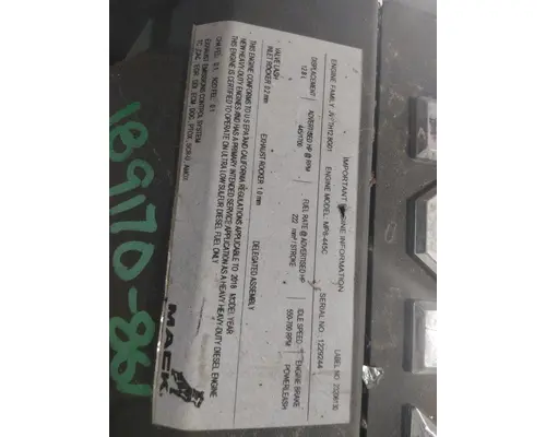 MACK MP8 EPA 17 (D13) ENGINE ASSEMBLY