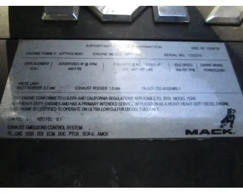 MACK MP8 EPA 17 (D13) ENGINE ASSEMBLY