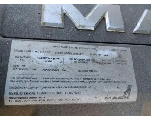 MACK MP8 EPA 17 (D13) ENGINE ASSEMBLY