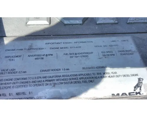 MACK MP8 EPA 17 (D13) ENGINE ASSEMBLY