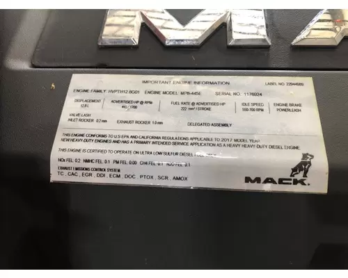 MACK MP8 Engine Assembly