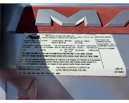 MACK MP8 Engine Assembly