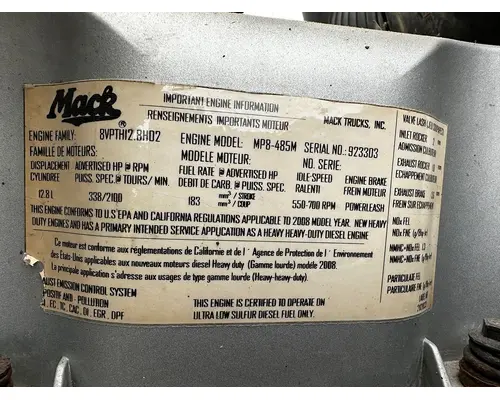 MACK MP8 Engine Assembly