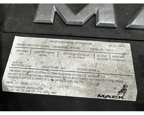 MACK MP8 Engine Assembly