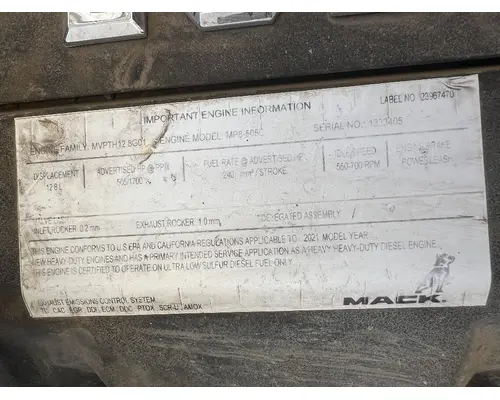 MACK MP8 Engine Assembly