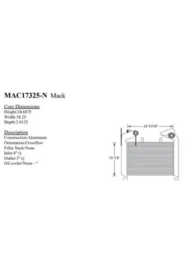 MACK MR Series Charge Air Cooler (ATAAC)