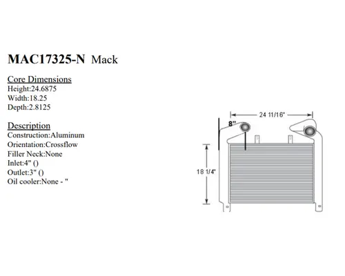 MACK MR Series Charge Air Cooler (ATAAC)