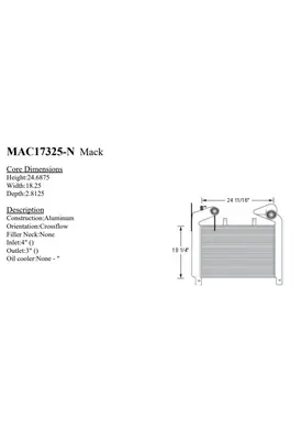 MACK MR Series Charge Air Cooler (ATAAC)