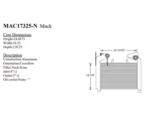 MACK MR Series Charge Air Cooler