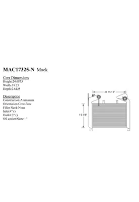 MACK MR Series Charge Air Cooler