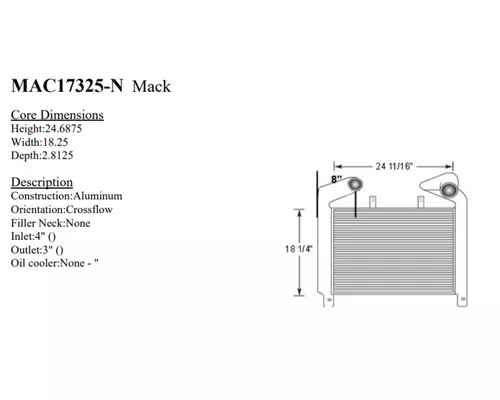 MACK MR Series Charge Air Cooler