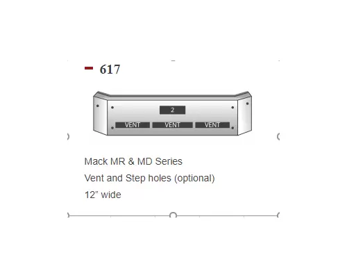 MACK MR688 BUMPER ASSEMBLY, FRONT