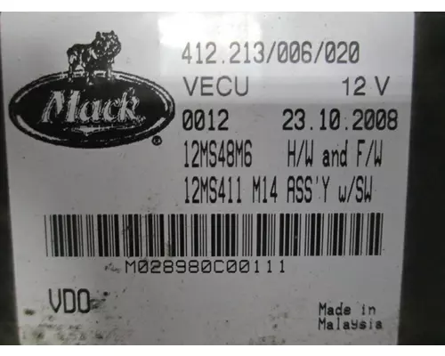 MACK MR688 CAB CONTROL UNIT MODULE
