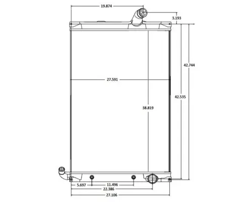 MACK MRU602 RADIATOR ASSEMBLY
