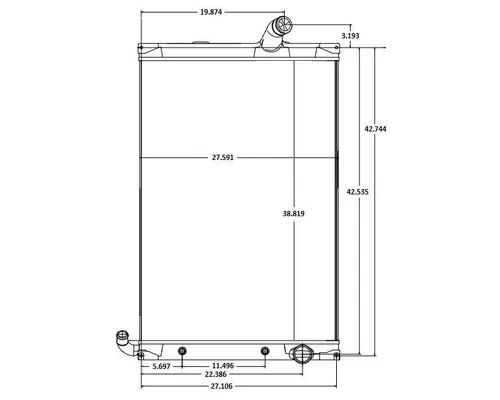 MACK MRU602 RADIATOR ASSEMBLY