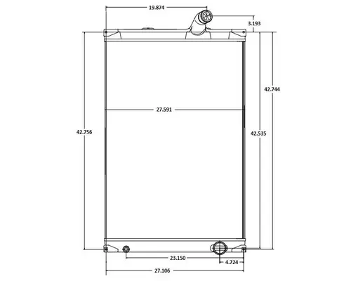 MACK MRU602 RADIATOR ASSEMBLY