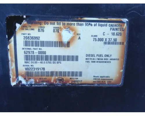 MACK MRU613 FUEL TANK