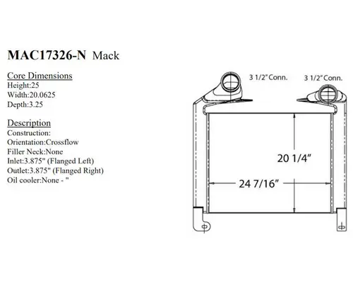 MACK MRU Charge Air Cooler (ATAAC)