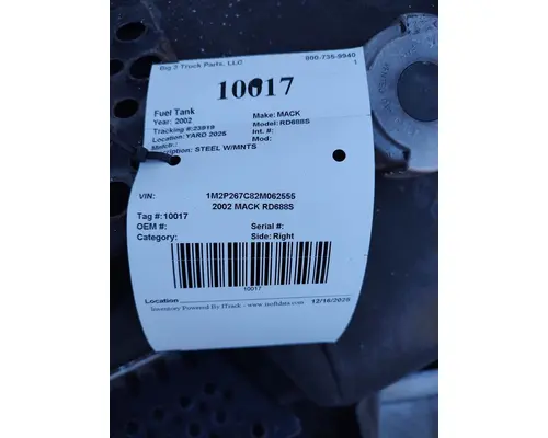 MACK RD688S Fuel Tank