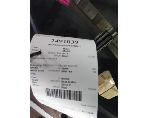 MACK T310M TRANSMISSION ASSEMBLY