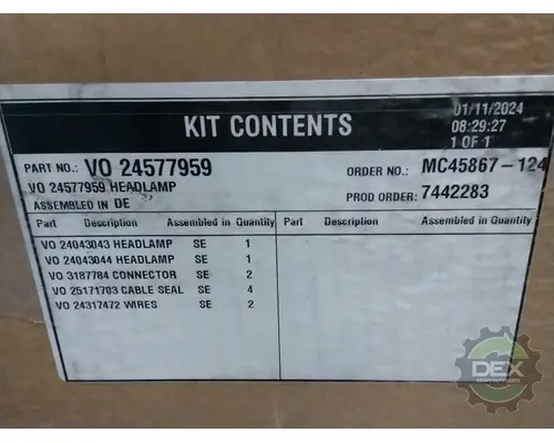 MACK  Headlamp Assembly