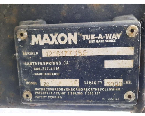 MAXON 72-150 SERIES LIFTGATE ASSEMBLY