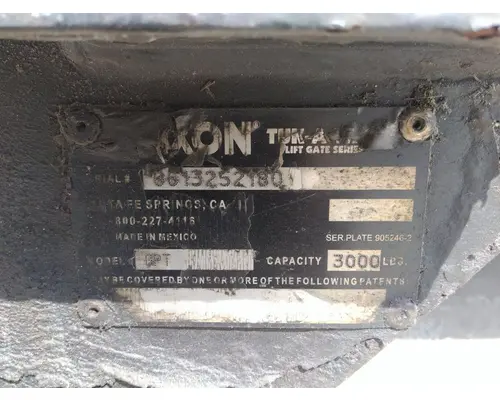 MAXON GPT SERIES LIFT GATE ASSEMBLY