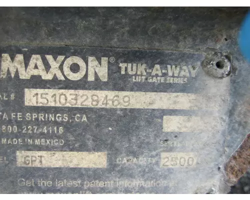 MAXON GPT SERIES LIFT GATE ASSEMBLY