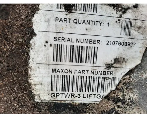 MAXON GPT SERIES LIFT GATE ASSEMBLY