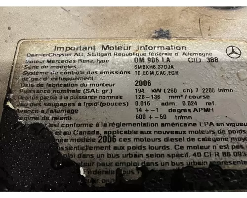 MERCEDES MBE900 Engine Assembly