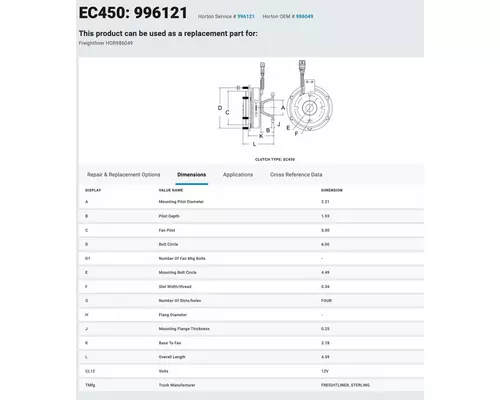 MERCEDES MBE900 Fan Clutch