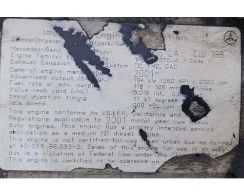 MERCEDES MBE906 Engine Assembly