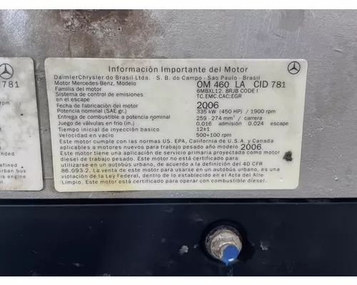 MERCEDES OM460 EGR Engine Assembly