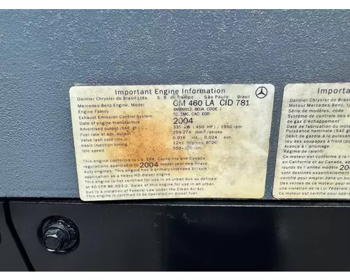 MERCEDES OM460LA Engine Assembly