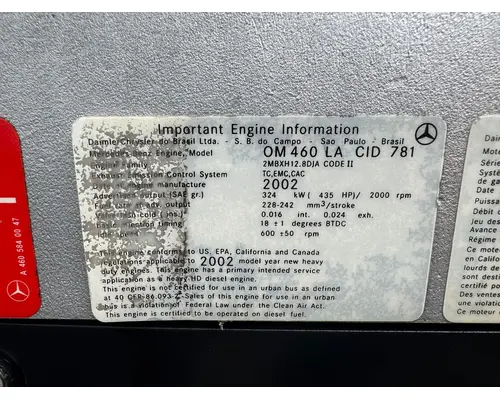 MERCEDES OM460 Engine Assembly